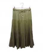PLEATS PLEASEプリーツプリーズ）の古着「プリーツスカート」｜オリーブ