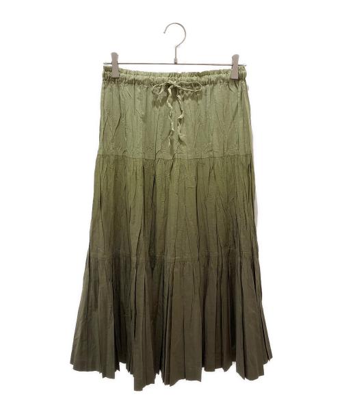 PLEATS PLEASE（プリーツプリーズ）PLEATS PLEASE (プリーツプリーズ) プリーツスカート オリーブ サイズ:１の古着・服飾アイテム