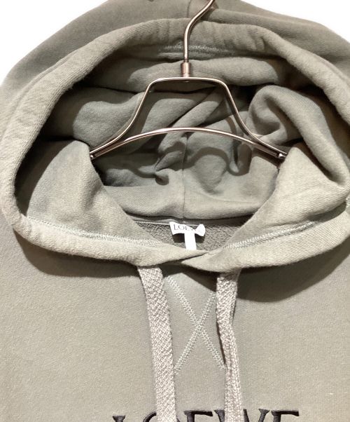 LOEWE（ロエベ）LOEWE (ロエベ) アナグラム刺繍ロゴパーカー グリーン サイズ:XLの古着・服飾アイテム