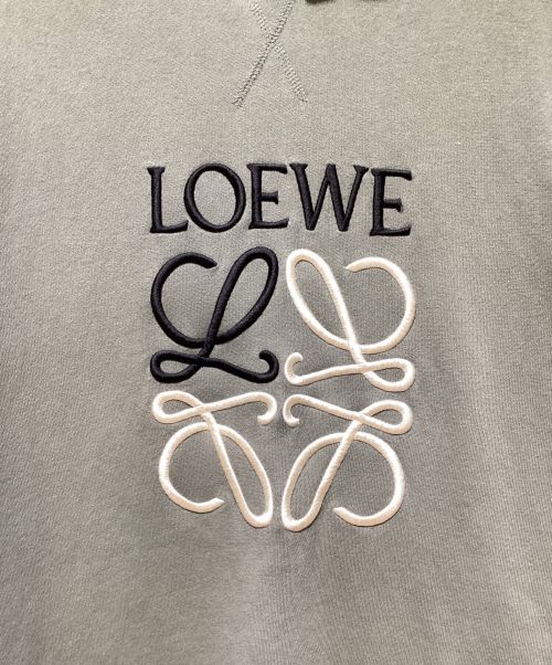 LOEWE（ロエベ）LOEWE (ロエベ) アナグラム刺繍ロゴパーカー グリーン サイズ:XLの古着・服飾アイテム