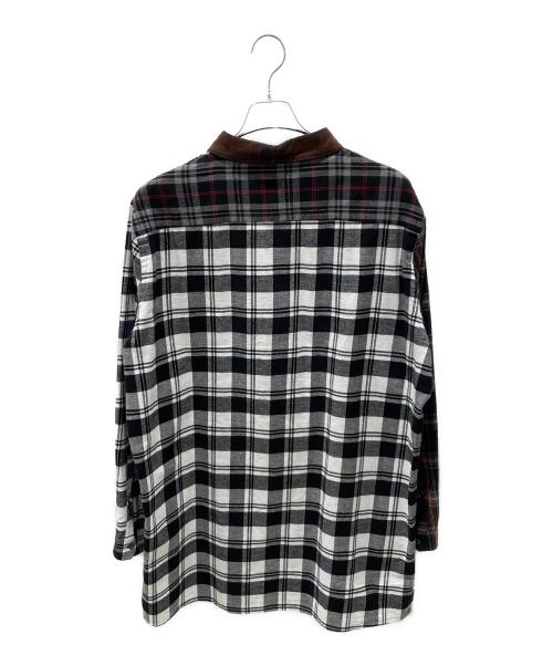 LOEWE（ロエベ）LOEWE (ロエベ) アナグラムレザーパッチワークシャツ サイズ:42の古着・服飾アイテム