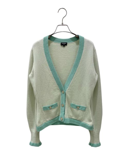 CHANEL（シャネル）CHANEL (シャネル) ココボタンカシミヤカーディガン グリーン サイズ:36の古着・服飾アイテム