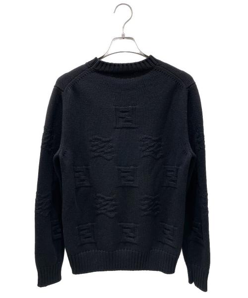 FENDI（フェンディ）FENDI (フェンディ) ジャガードズッカニット ブラック サイズ:44の古着・服飾アイテム