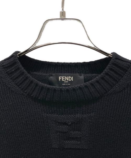 FENDI（フェンディ）FENDI (フェンディ) ジャガードズッカニット ブラック サイズ:44の古着・服飾アイテム