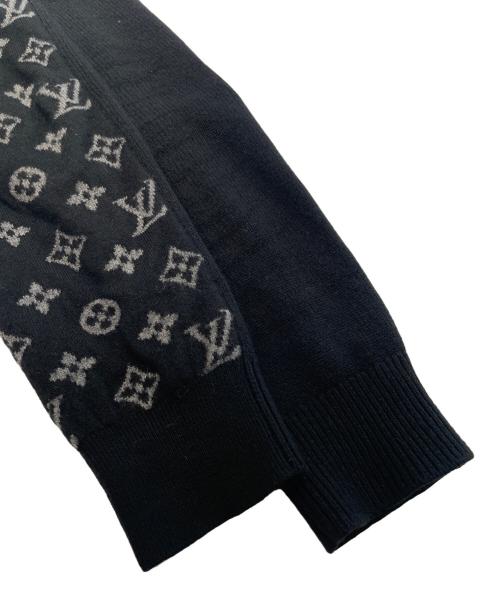 LOUIS VUITTON（ルイ ヴィトン）LOUIS VUITTON (ルイ ヴィトン) カシミヤ混 モノグラムデザインニット ブラック サイズ:SIZE Sの古着・服飾アイテム
