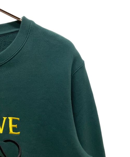 LOEWE（ロエベ）LOEWE (ロエベ) ロエベ アナグラム レギュラーフィット スウェットシャツ グリーン サイズ:XLの古着・服飾アイテム