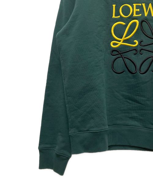 LOEWE（ロエベ）LOEWE (ロエベ) ロエベ アナグラム レギュラーフィット スウェットシャツ グリーン サイズ:XLの古着・服飾アイテム