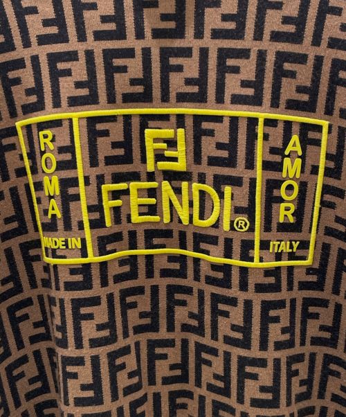 FENDI（フェンディ）FENDI (フェンディ) ズッカ柄タートルネックニット ブラウン サイズ:46の古着・服飾アイテム