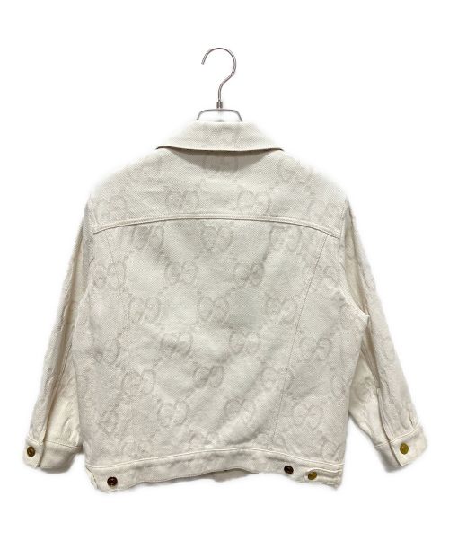 GUCCI（グッチ）GUCCI (グッチ) マキシGGジャガードジャケット アイボリー×ベージュ サイズ:44の古着・服飾アイテム