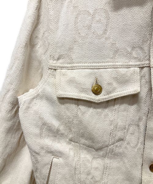 GUCCI（グッチ）GUCCI (グッチ) マキシGGジャガードジャケット アイボリー×ベージュ サイズ:44の古着・服飾アイテム