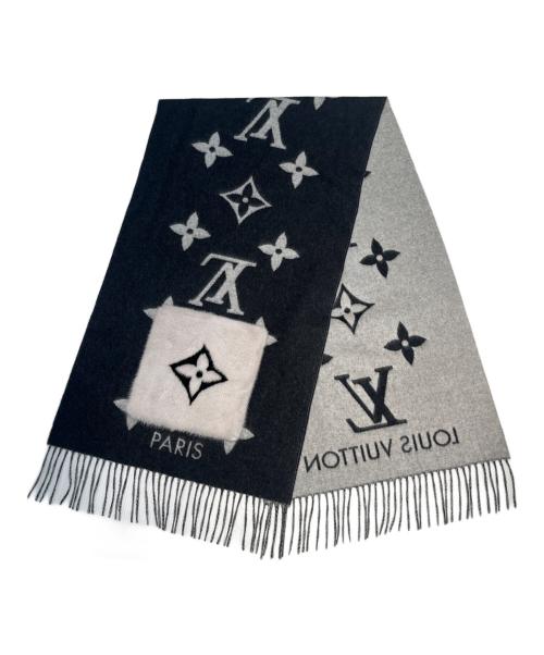 LOUIS VUITTON（ルイ ヴィトン）LOUIS VUITTON (ルイ ヴィトン) マフラー･コールド レイキャビック ブラック×ノワールの古着・服飾アイテム