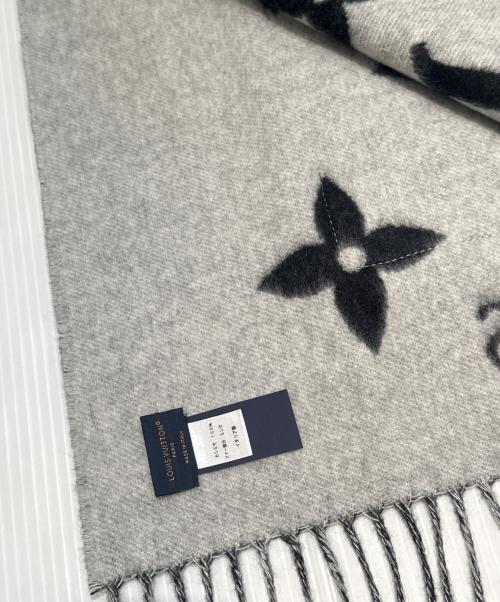 LOUIS VUITTON（ルイ ヴィトン）LOUIS VUITTON (ルイ ヴィトン) マフラー･コールド レイキャビック ブラック×ノワールの古着・服飾アイテム