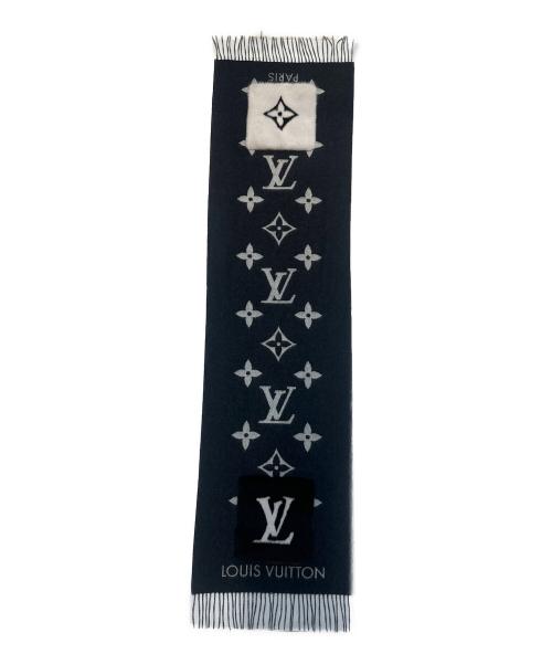 LOUIS VUITTON（ルイ ヴィトン）LOUIS VUITTON (ルイ ヴィトン) マフラー･コールド レイキャビック ブラック×ノワールの古着・服飾アイテム