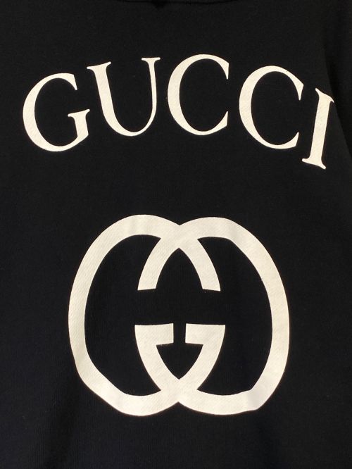 GUCCI（グッチ）GUCCI (グッチ) インターロッキングGパーカー ブラック サイズ:Lの古着・服飾アイテム