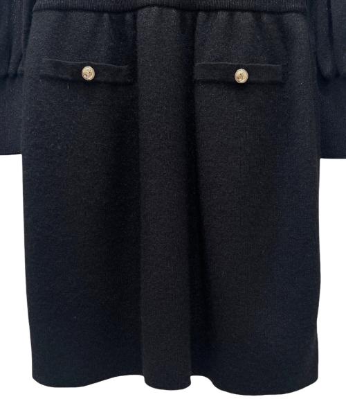 CHANEL（シャネル）CHANEL (シャネル) P65 ココボタンラメニットワンピース ブラック サイズ:36の古着・服飾アイテム