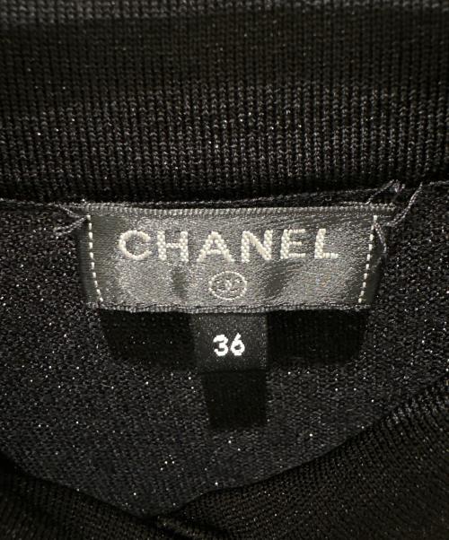 CHANEL（シャネル）CHANEL (シャネル) P65 ココボタンラメニットワンピース ブラック サイズ:36の古着・服飾アイテム