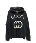 GUCCIグッチ）の古着「インターロッキング G フーディ プルオーバー」｜ブラック