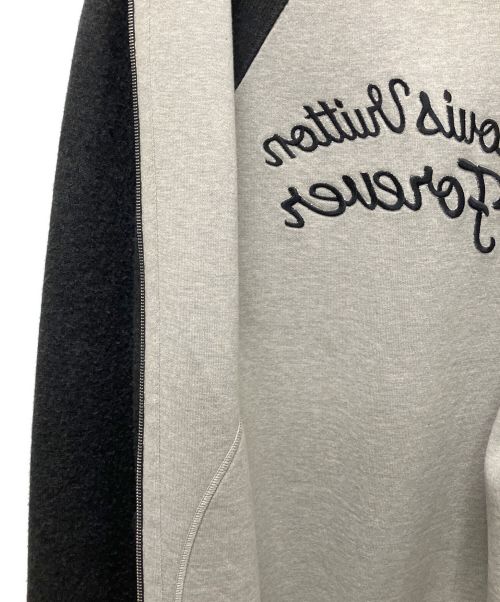 LOUIS VUITTON（ルイ ヴィトン）LOUIS VUITTON (ルイ ヴィトン) バックロゴジップアップニット グレー サイズ:XLの古着・服飾アイテム
