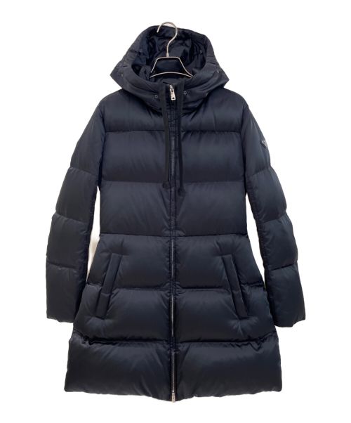 PRADA（プラダ）PRADA (プラダ) ロゴプレートダウンコート ネイビー サイズ:38の古着・服飾アイテム