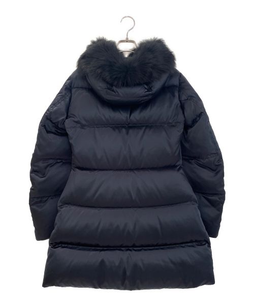PRADA（プラダ）PRADA (プラダ) ロゴプレートダウンコート ネイビー サイズ:38の古着・服飾アイテム