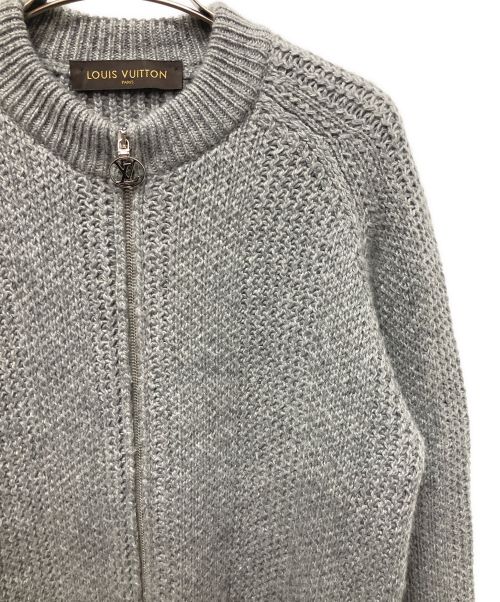 LOUIS VUITTON（ルイ ヴィトン）LOUIS VUITTON (ルイ ヴィトン) ジップアップニット グレー サイズ:XSの古着・服飾アイテム