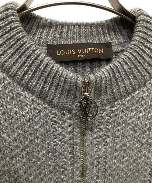 LOUIS VUITTON（ルイ ヴィトン）LOUIS VUITTON (ルイ ヴィトン) ジップアップニット グレー サイズ:XSの古着・服飾アイテム