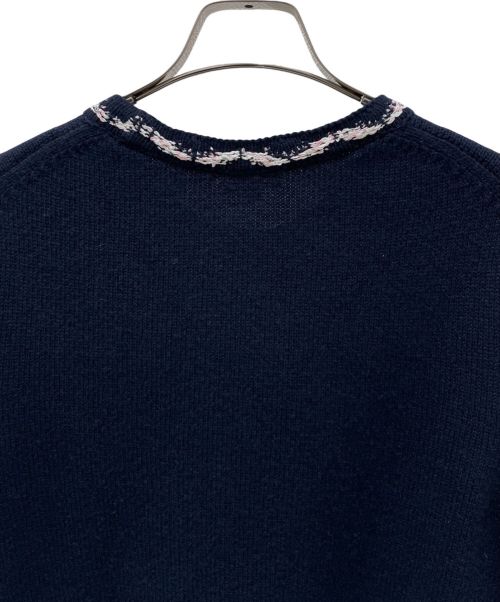 CHANEL（シャネル）CHANEL (シャネル) ココマーク カシミヤ プルオーバーニット ネイビー サイズ:42の古着・服飾アイテム