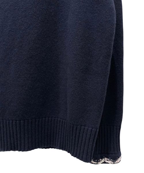 CHANEL（シャネル）CHANEL (シャネル) ココマーク カシミヤ プルオーバーニット ネイビー サイズ:42の古着・服飾アイテム