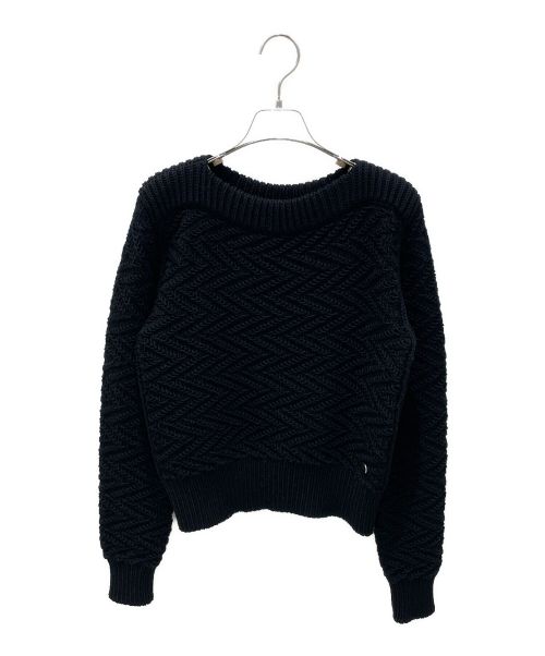 HERMES（エルメス）HERMES (エルメス) ローゲージニット ブラック サイズ:36の古着・服飾アイテム