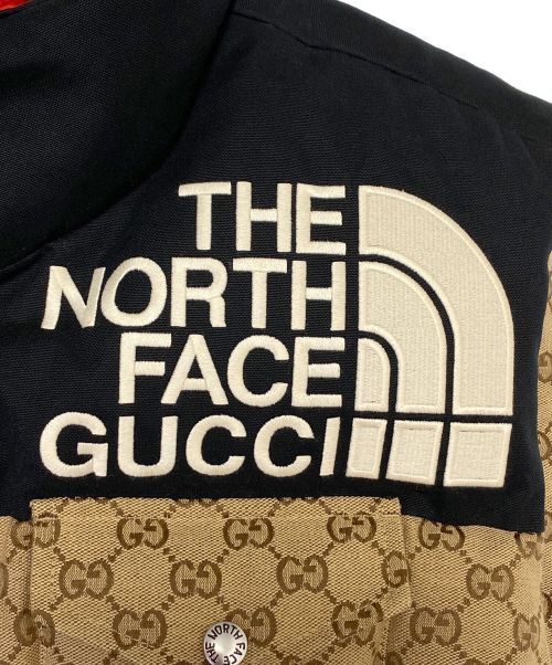 GUCCI（グッチ）GUCCI (グッチ) THE NORTH FACE (ザ ノース フェイス) GGダウンベスト ブラウン サイズ:Mの古着・服飾アイテム