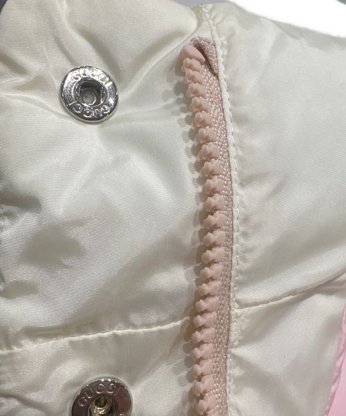 GUCCI（グッチ）GUCCI (グッチ) GGコットンキャンバス ダウンベスト ライトピンク サイズ:40の古着・服飾アイテム