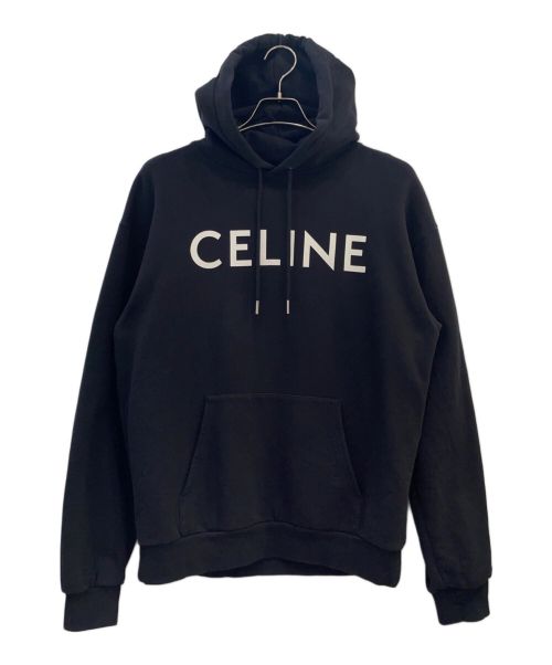 CELINE（セリーヌ）CELINE (セリーヌ) ルーズフーディ― ブラック サイズ:Mの古着・服飾アイテム