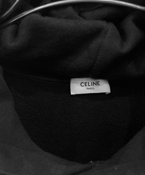 CELINE（セリーヌ）CELINE (セリーヌ) ルーズフーディ― ブラック サイズ:Mの古着・服飾アイテム