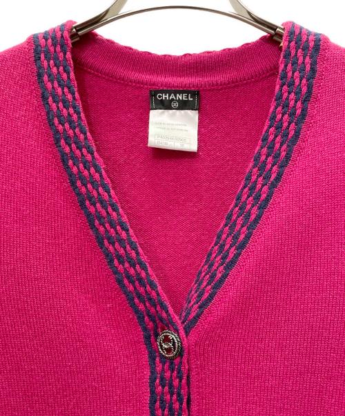 CHANEL（シャネル）CHANEL (シャネル) ココマーク ボタン カーディガン ショッキングピンク サイズ:38の古着・服飾アイテム