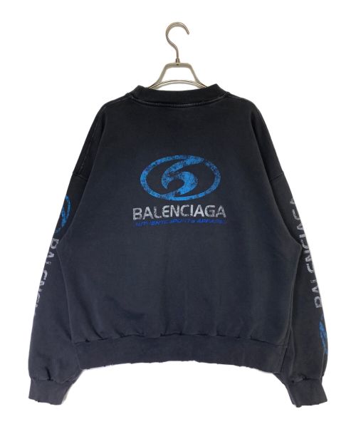 BALENCIAGA（バレンシアガ）BALENCIAGA (バレンシアガ) ダメージ加工スウェット グレー サイズ:Sの古着・服飾アイテム