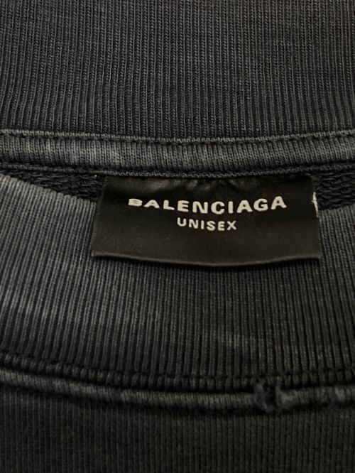 BALENCIAGA（バレンシアガ）BALENCIAGA (バレンシアガ) ダメージ加工スウェット グレー サイズ:Sの古着・服飾アイテム