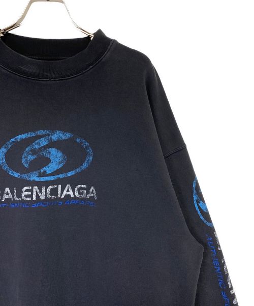 BALENCIAGA（バレンシアガ）BALENCIAGA (バレンシアガ) ダメージ加工スウェット グレー サイズ:Sの古着・服飾アイテム