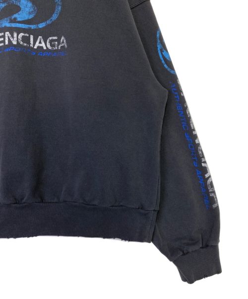 BALENCIAGA（バレンシアガ）BALENCIAGA (バレンシアガ) ダメージ加工スウェット グレー サイズ:Sの古着・服飾アイテム