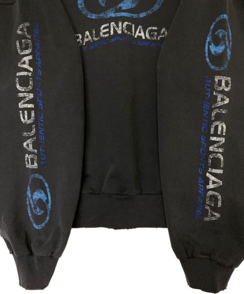 BALENCIAGA（バレンシアガ）BALENCIAGA (バレンシアガ) ダメージ加工スウェット グレー サイズ:Sの古着・服飾アイテム