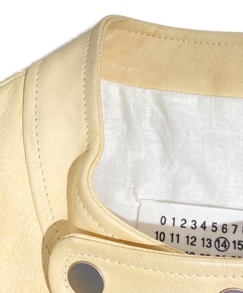 Maison Margiela（メゾンマルジェラ）Maison Margiela (メゾンマルジェラ) 八の字ライダースジャケット ベージュ サイズ:46の古着・服飾アイテム