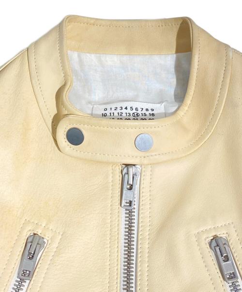 Maison Margiela（メゾンマルジェラ）Maison Margiela (メゾンマルジェラ) 八の字ライダースジャケット ベージュ サイズ:46の古着・服飾アイテム