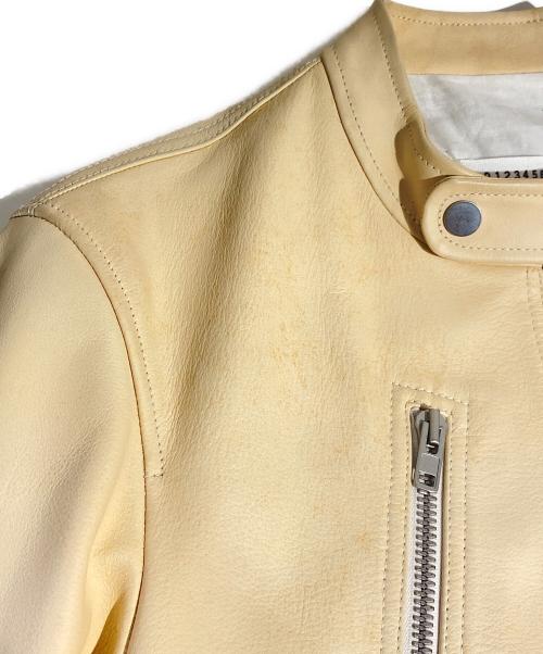 Maison Margiela（メゾンマルジェラ）Maison Margiela (メゾンマルジェラ) 八の字ライダースジャケット ベージュ サイズ:46の古着・服飾アイテム