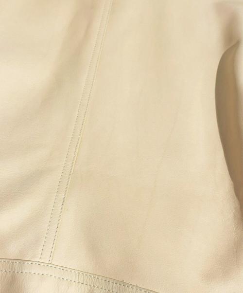 Maison Margiela（メゾンマルジェラ）Maison Margiela (メゾンマルジェラ) 八の字ライダースジャケット ベージュ サイズ:46の古着・服飾アイテム