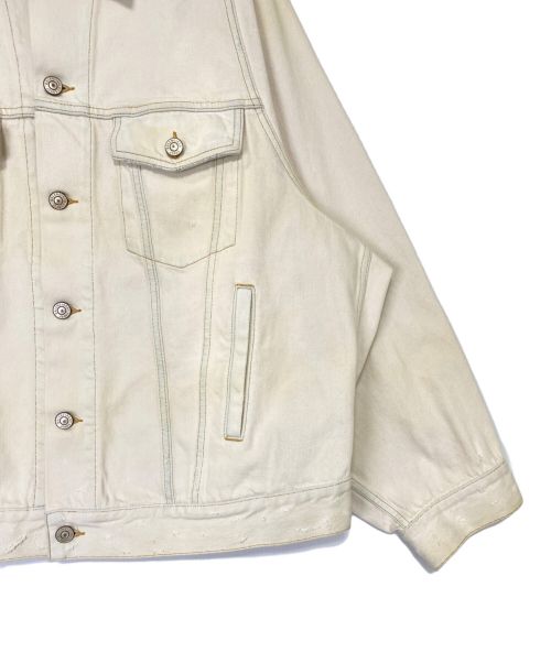 BALENCIAGA（バレンシアガ）BALENCIAGA (バレンシアガ) Bell Sleeve Aged Denim Jacket 'Cream' ベージュ サイズ:32の古着・服飾アイテム