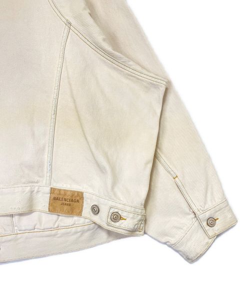 BALENCIAGA（バレンシアガ）BALENCIAGA (バレンシアガ) Bell Sleeve Aged Denim Jacket 'Cream' ベージュ サイズ:32の古着・服飾アイテム