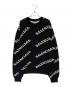 BALENCIAGA（バレンシアガ）の古着「オールオーバーロゴニット」｜ブラック