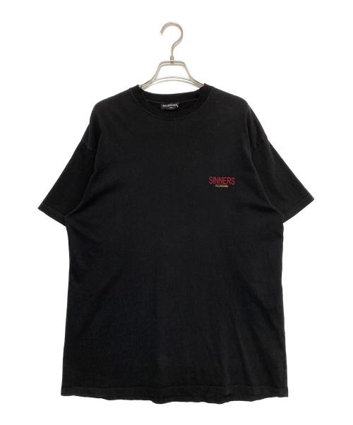 BALENCIAGA（バレンシアガ）BALENCIAGA (バレンシアガ) ロゴTシャツ ブラック サイズ:Sの古着・服飾アイテム