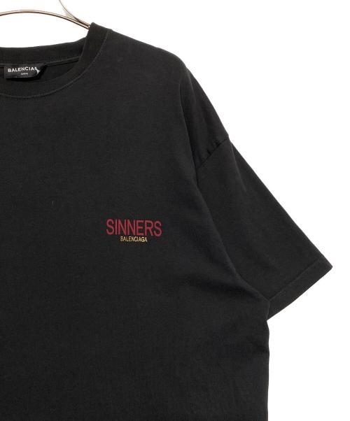 BALENCIAGA（バレンシアガ）BALENCIAGA (バレンシアガ) ロゴTシャツ ブラック サイズ:Sの古着・服飾アイテム