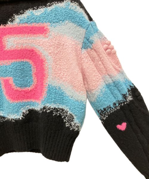 CHANEL（シャネル）CHANEL (シャネル) P73 NO.5 カシミヤ×ウール クロップド ハーフジップセーター ブラック サイズ:36の古着・服飾アイテム