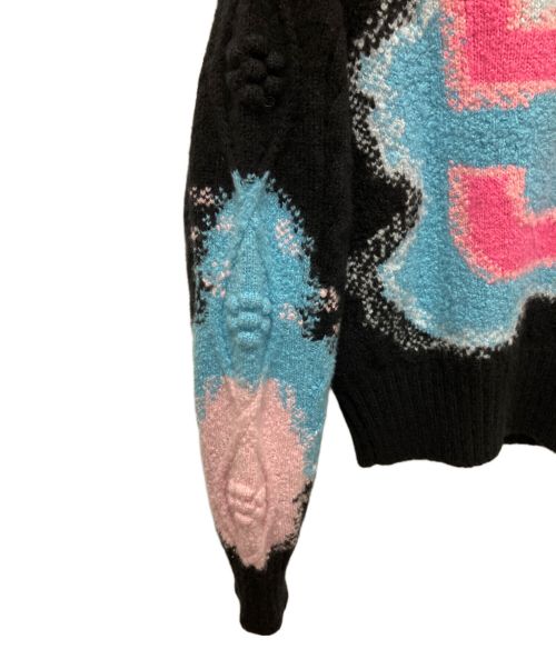 CHANEL（シャネル）CHANEL (シャネル) P73 NO.5 カシミヤ×ウール クロップド ハーフジップセーター ブラック サイズ:36の古着・服飾アイテム
